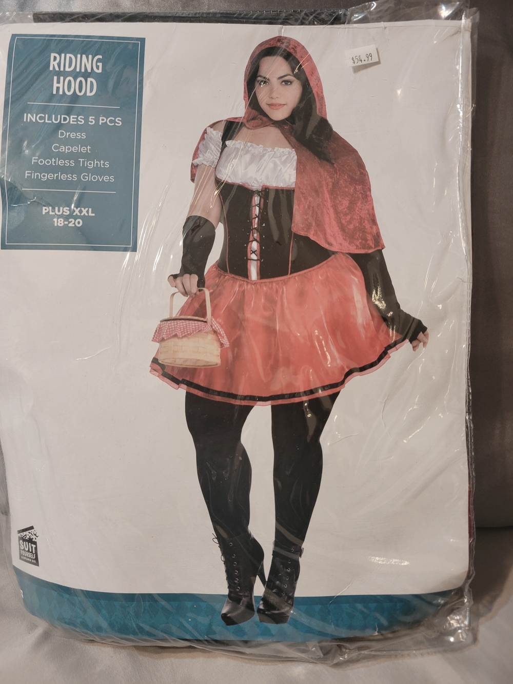 Plus Size Red Riding Hood Costume - Red